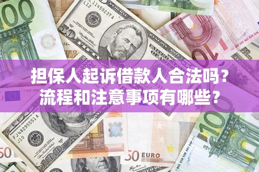 武汉担保人起诉借款人合法吗？流程和注意事项有哪些？