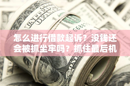 武汉怎么进行借款起诉？没钱还会被抓坐牢吗？抓住最后机会！