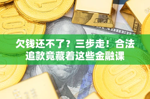 武汉欠钱还不了？三步走！合法追款竟藏着这些金融课