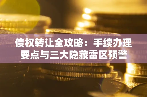武汉债权转让全攻略：手续办理要点与三大隐藏雷区预警