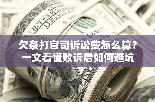 武汉欠条打官司诉讼费怎么算？一文看懂败诉后如何避坑
