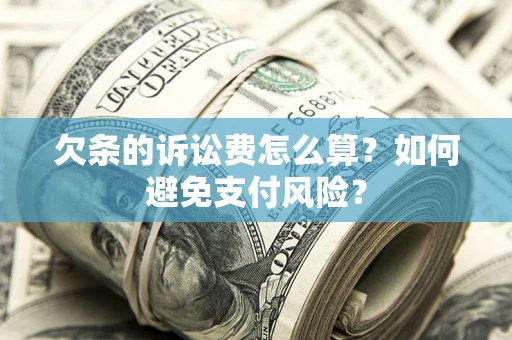 武汉欠条的诉讼费怎么算？如何避免支付风险？