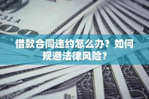 武汉借款合同违约怎么办？如何规避法律风险？