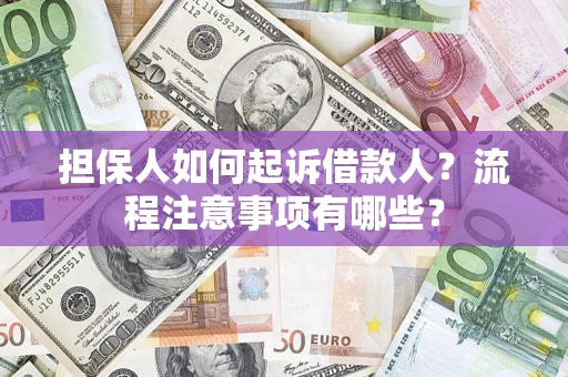 武汉担保人如何起诉借款人？流程注意事项有哪些？